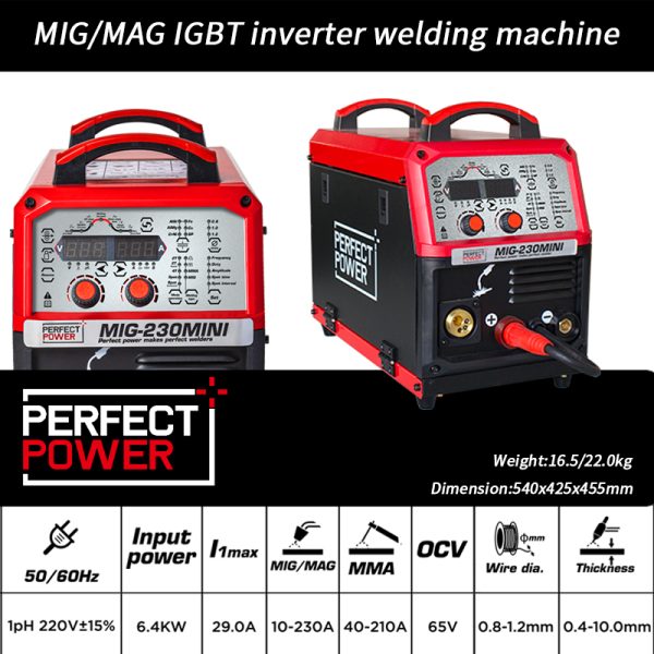 230A MIG-230MINI 5-in-1 Multi-Process MIG Welder