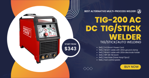 Best Alternative Multi-Process Welder: TIG 200 AC DC 200 Amp TIG/Stick Welder